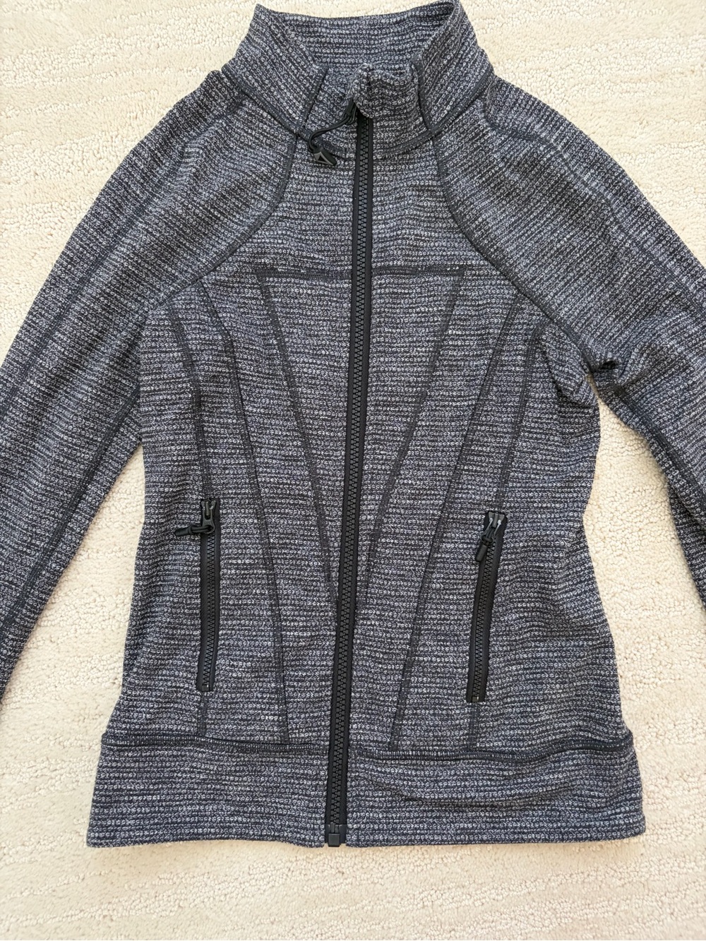 Girl’s Ivivva Heathered Grey Zip-Up Jacket